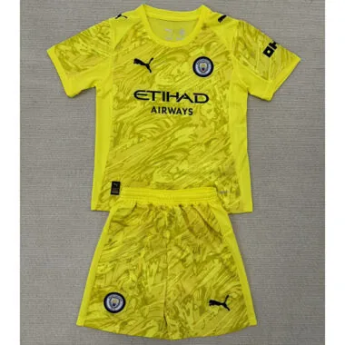 25-26 Manchester City yellow goalkeeper kid kit