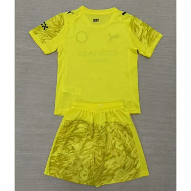 25-26 Manchester City yellow goalkeeper kid kit