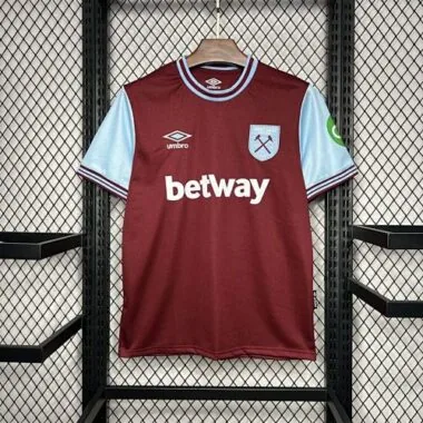 24-25 West ham home soccer jersey