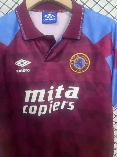 1990 Aston Villa home retro Jersey (S-2XL)