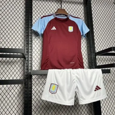 24-25 Aston Villa home kid kit