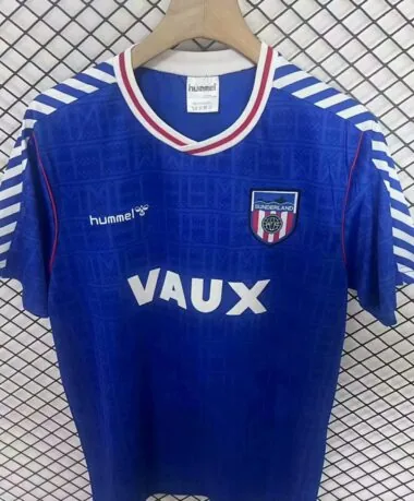 Camiseta retro azul del Sunderland de 1991 para partidos fuera de casa