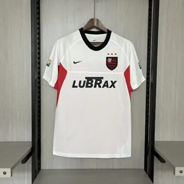 01-02 flamengo away white retro jersey