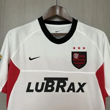 01-02 flamengo away white retro jersey