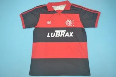 1990 Flamengo home red / black