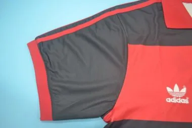 1990 Flamengo home red / black