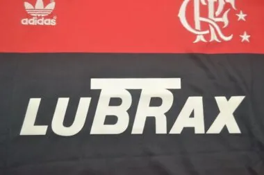 1990 Flamengo home red / black