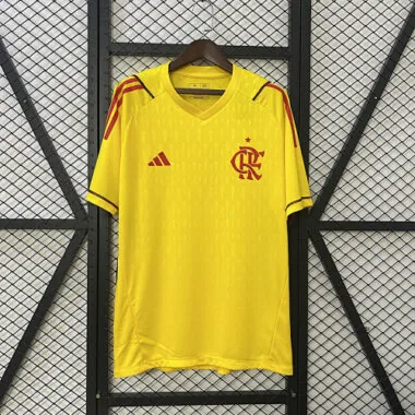25-26 Edição limitada da camisola de guarda-redes amarela do Flamengo