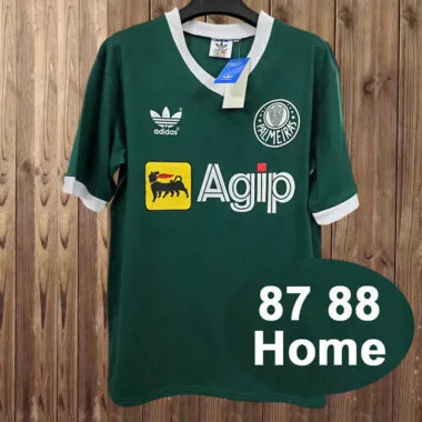 87-88 Palmeiras home green retro jersey