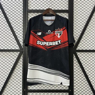 25-26 Sao Paulo red and black training jersey