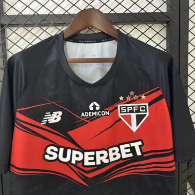 25-26 Sao Paulo red and black training jersey
