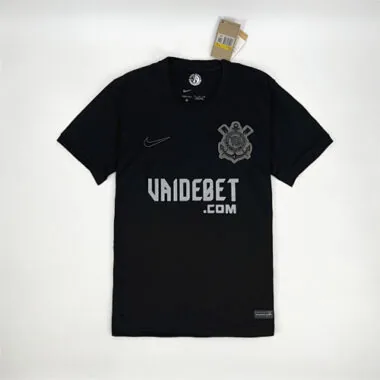 Maglia da calcio nera da trasferta dei 24-25 Corinthians