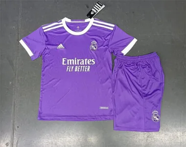 16-17 Real Madrid away purple retro kid kit