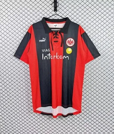 Camisola de jogo em casa retro do Eintracht Frankfurt 1999/00, tamanhos S-XXL