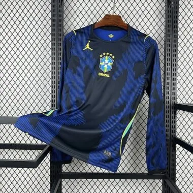 Camisa de manga comprida da seleção masculina do Brasil para o Mundial de 2026 (jogo fora de casa) – tamanhos S a 4XL