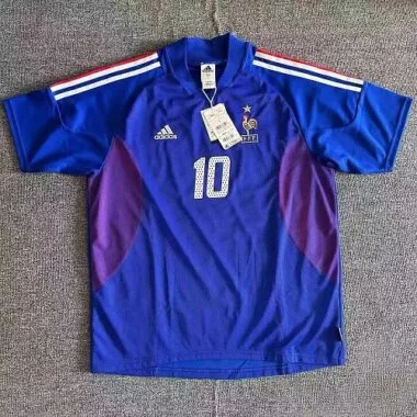 France 2002 Home Retro soccer jerseys S-2XL