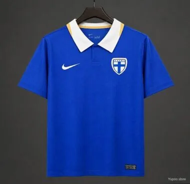 Camisa de futebol da seleção da Finlândia para jogos fora de casa no Mundial, tamanhos S-4XL
