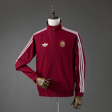 Mens Spain 2026 World Cup Red Windbreaker