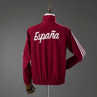 Mens Spain 2026 World Cup Red Windbreaker