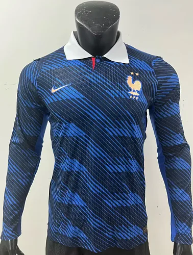 Camisola de manga comprida da seleção francesa para o Mundial de 2026, versão para jogadores, tamanhos S-2XL