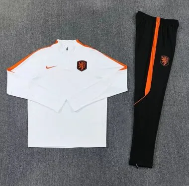 Netherlands 2026 White Half zipper Training Suit S-2XL