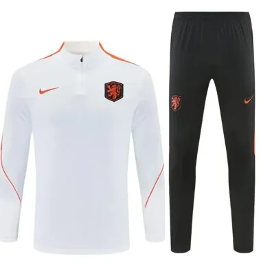 Netherlands 2026 White Half zipper Training Suit (S-2XL)