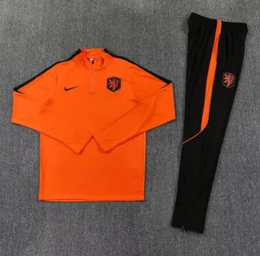 Chándal de entrenamiento naranja con media cremallera de los Países Bajos 2026 (S-2XL)