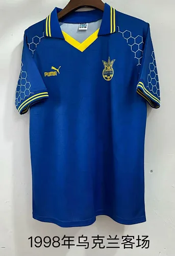 1998 Ukraine away retro soccer jersey size S-2XL