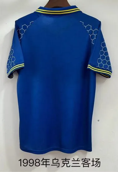 1998 Ukraine away retro Jersey (S-2XL)