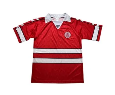 1988 Danmark home red retro jersey