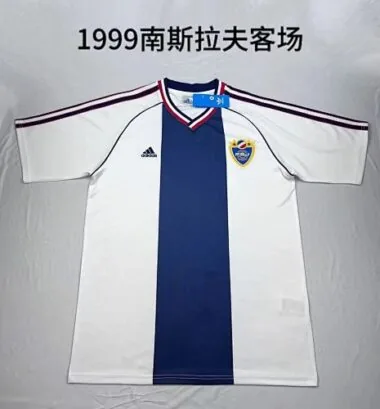 1999 Yugoslavia away white soccer jersey