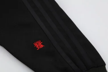 AD black hoodie suit