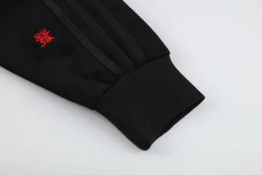 AD black hoodie suit