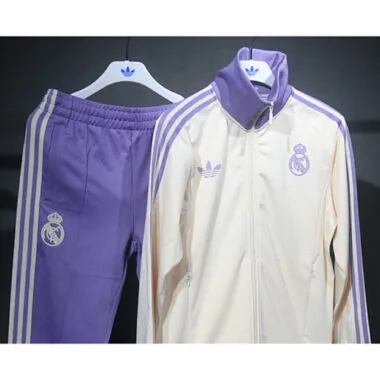 25-26 Real Madrid white and purple tracksuit