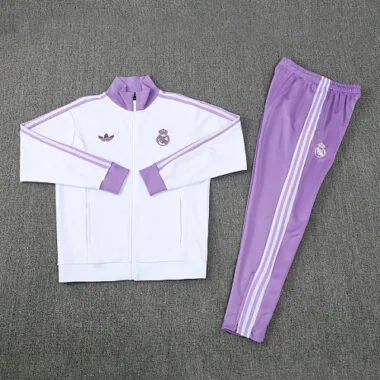 25-26 Real Madrid whtie and purple jacket suit