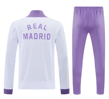 25-26 Real Madrid whtie and purple jacket suit