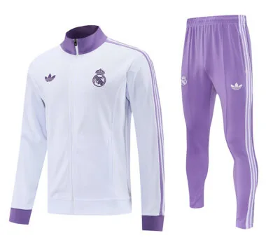 25-26 Real Madrid whtie and purple jacket suit