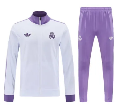 25-26 Real Madrid whtie and purple jacket suit
