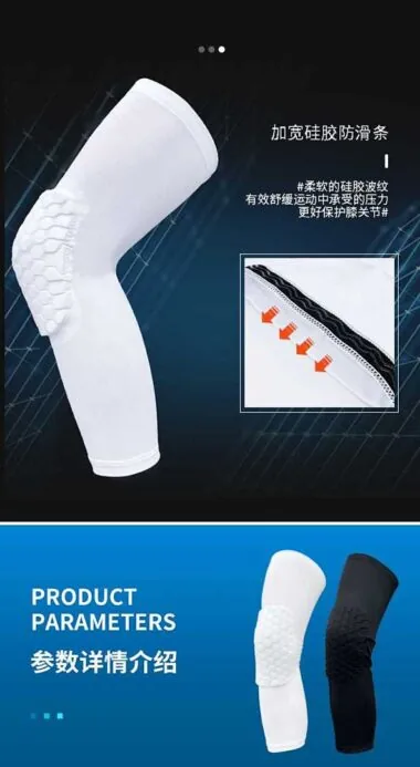 FW01# antislip-kniebeschermers met honingraatstructuur, 5 kleuren