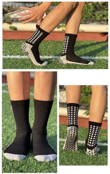 DJD7 : Chaussettes courtes à motifs carrés en polyester-coton