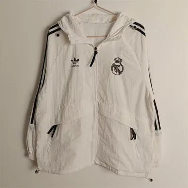 25-26 Real Madrid white windbreaker