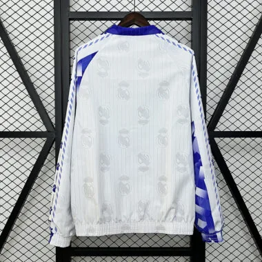 Veste coupe-vent réversible bleu et blanc du Real Madrid, 24-25
