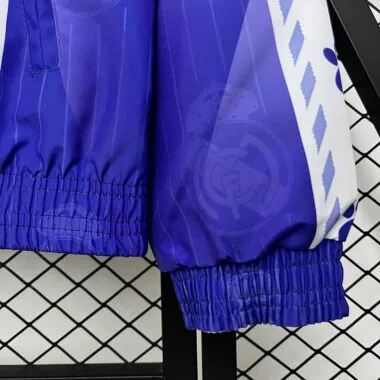Veste coupe-vent réversible bleu et blanc du Real Madrid, 24-25