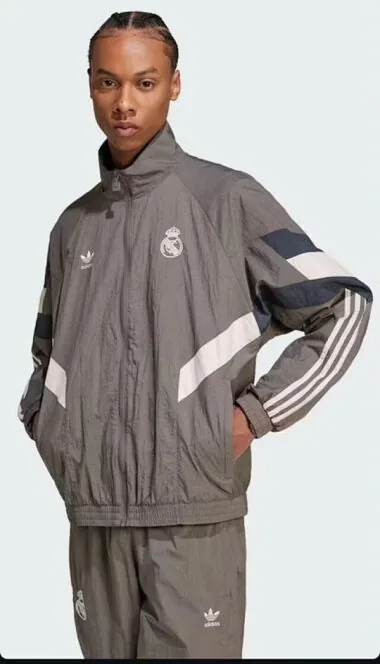 Real Madrid gray windbreaker