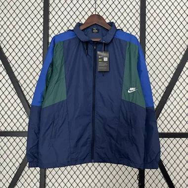 2024 New dark blue and green windbreaker