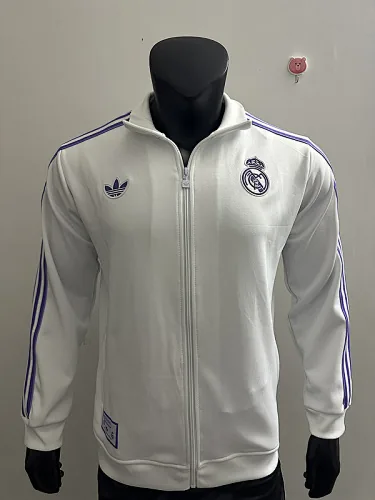 25-26 Real Madrid white retro model jacket