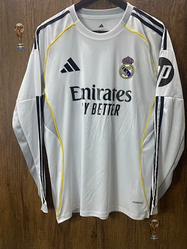 25-26 Real Madrid home long sleeve jersey