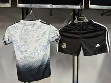 25-26 Real Madrid Black and White Dragon kid kit