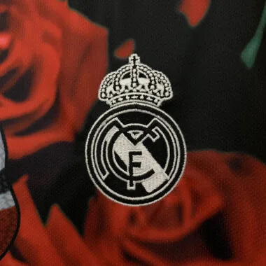 Real Madrid 2025/26 Black and Red Rose Special Edition Jersey