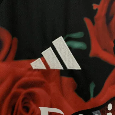 Real Madrid 2025/26 Black and Red Rose Special Edition Jersey